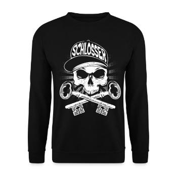 Schlosser - Unisex Pullover - Schwarz - Vorne - Alina (178cm) & Michal (187cm)