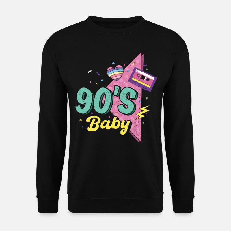 90er Jahre - Unisex Pullover - Schwarz