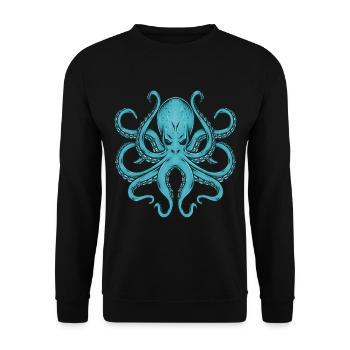 Cadeau de mer de calmar poulpe poulpe - Sweat-shirt Unisexe - noir - Devant - Alina (178cm) & Michal (187cm)