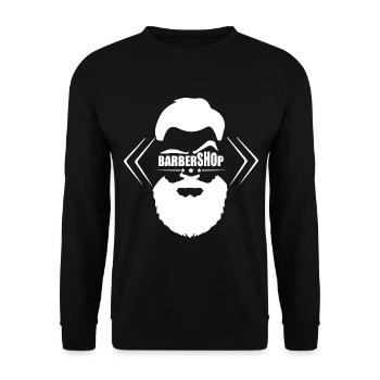 BARBERSHOP STYLE - Unisex Pullover - Schwarz - Vorne - Alina (178cm) & Michal (187cm)