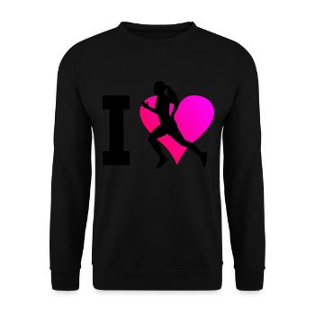 Jogging Course féminine Jogging Cross Country Running - Sweat-shirt Unisexe - noir - Devant - Alina (178cm) & Michal (187cm)