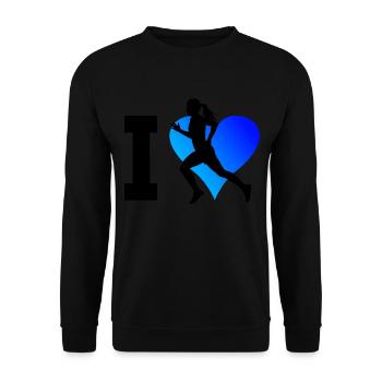 Running Men's Fitness Women's Running Race - Unisex Sweatshirt - black - Front - Alina (178cm) & Michal (187cm)