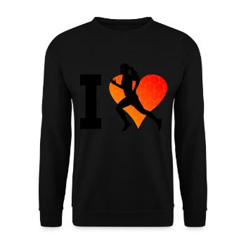 Jogging de course pour hommes Course à pied pour femmes Cross Country R - Sweat-shirt Unisexe - noir - Devant - Alina (178cm) & Michal (187cm)
