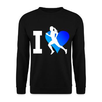 Jogging Jogging Hommes Course à pied Femmes - Sweat-shirt Unisexe - noir - Devant - Alina (178cm) & Michal (187cm)