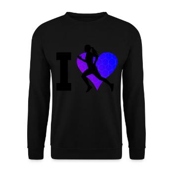 Joggen Cross Country Running Rennen Running - Unisex Pullover - Schwarz - Vorne - Alina (178cm) & Michal (187cm)