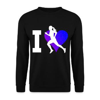 Jogging Running Course Hommes Jogging Fitness - Sweat-shirt Unisexe - noir - Devant - Alina (178cm) & Michal (187cm)