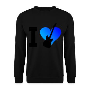 Femme Guitariste Guitariste Guitare - Sweat-shirt Unisexe - noir - Devant - Alina (178cm) & Michal (187cm)