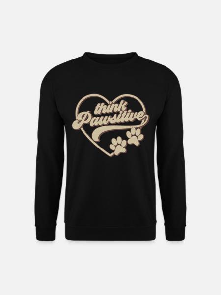 think pawsitive | Farben änderbar - Unisex Pullover - Schwarz