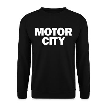 Motor City Graphic - Unisex Sweatshirt - black - Front - Alina (178cm) & Michal (187cm)