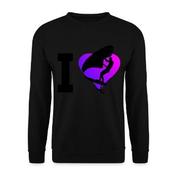 Femmes hommes wingsurfen wingfoil wingsurfsurf - Sweat-shirt Unisexe - noir - Devant - Alina (178cm) & Michal (187cm)