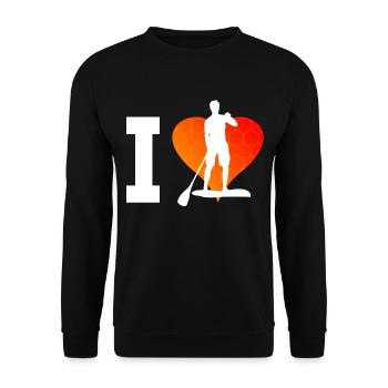 Sup Stand up Paddling Board Standup Paddling - Unisex Sweatshirt - black - Front - Alina (178cm) & Michal (187cm)