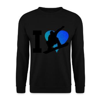 Snowboard hommes snowboarder sports d'hiver femmes - Sweat-shirt Unisexe - noir - Devant - Alina (178cm) & Michal (187cm)
