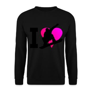 Herren Wintersport Snowboarding Snowboarder - Unisex Pullover - Schwarz - Vorne - Alina (178cm) & Michal (187cm)