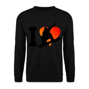 Sports d'hiver femmes snowboard hommes snowboard - Sweat-shirt Unisexe - noir - Devant - Alina (178cm) & Michal (187cm)