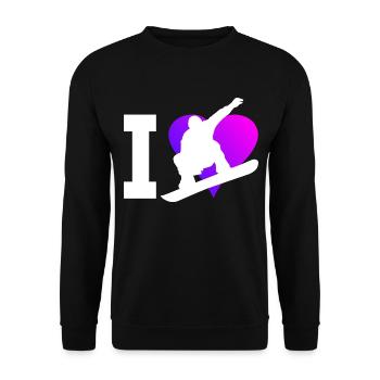 Femmes snowboarders snowboard snowboard hommes - Sweat-shirt Unisexe - noir - Devant - Alina (178cm) & Michal (187cm)