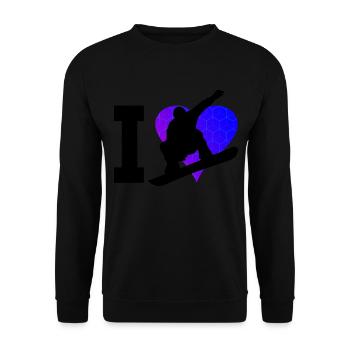 Snowboarder Herren Wintersport Snowboarding - Unisex Pullover - Schwarz - Vorne - Alina (178cm) & Michal (187cm)