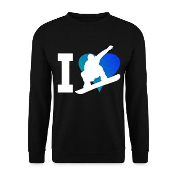 Snowboard snowboarders hommes femmes sports d'hiver - Sweat-shirt Unisexe - noir - Devant - Alina (178cm) & Michal (187cm)