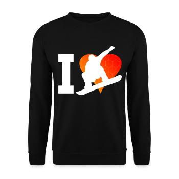 Snowboard Femmes Snowboard Hommes Snowboarder - Sweat-shirt Unisexe - noir - Devant - Alina (178cm) & Michal (187cm)