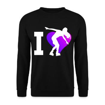 Rollschuh Roller Skates Roller Skating Rollschuhla - Unisex Sweatshirt - black - Front - Alina (178cm) & Michal (187cm)