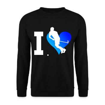 Hockey Salibandy Floorball Unihockey Innebandy - Unisex Pullover - Schwarz - Vorne - Alina (178cm) & Michal (187cm)
