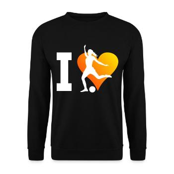 Football Football Matches Women's Football Players - Unisex Sweatshirt - black - Front - Alina (178cm) & Michal (187cm)