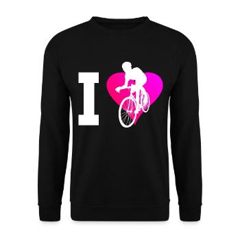 Rennrad Roadbike Herren Rennradfahrer Damen - Unisex Pullover - Schwarz - Vorne - Alina (178cm) & Michal (187cm)