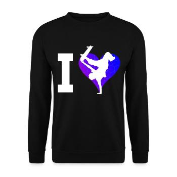Skateboard Skateboarders Hommes Femmes Skaters - Sweat-shirt Unisexe - noir - Devant - Alina (178cm) & Michal (187cm)