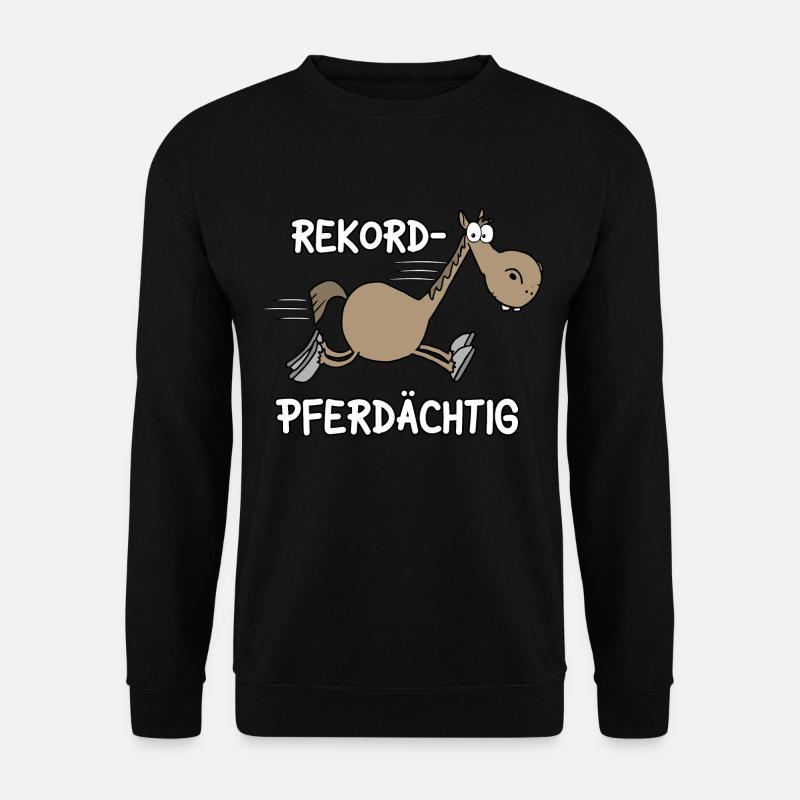 Rekord Pferdächtig - Unisex Pullover - Schwarz