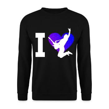 Guitar Player electronic guitar Men - Unisex Sweatshirt - black - Front - Alina (178cm) & Michal (187cm)