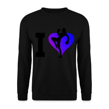 Kickboxing Women Kickboxer Kickboxing - Unisex Sweatshirt - black - Front - Alina (178cm) & Michal (187cm)