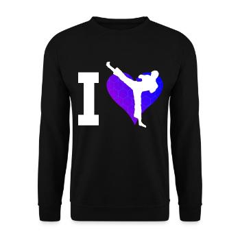 Boxing Kickboxer Kickboxing Women Boxing Kickboxing - Unisex Sweatshirt - black - Front - Alina (178cm) & Michal (187cm)