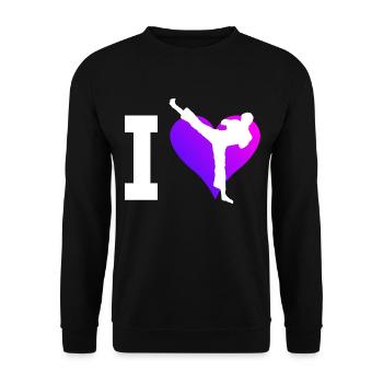 Kickboxing Homme Kickboxing Kickboxeur Féminin - Sweat-shirt Unisexe - noir - Devant - Alina (178cm) & Michal (187cm)