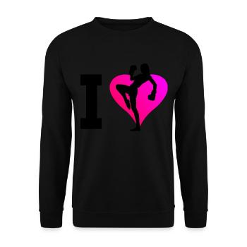 Kickboxer Kickboxing Boxing Women Kickboxing - Unisex Sweatshirt - black - Front - Alina (178cm) & Michal (187cm)