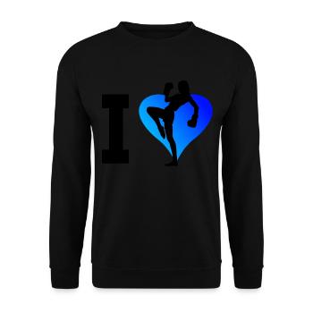 Boxe Hommes Boxe Femmes Kickboxing Kickboxing - Sweat-shirt Unisexe - noir - Devant - Alina (178cm) & Michal (187cm)