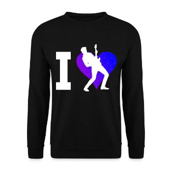 Guitar Electric guitar electronic guitar Guitar - Unisex Sweatshirt - black - Front - Alina (178cm) & Michal (187cm)