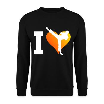 Kickboxer Women Boxing Kickboxing Kickboxing Kickboxing - Unisex Sweatshirt - black - Front - Alina (178cm) & Michal (187cm)