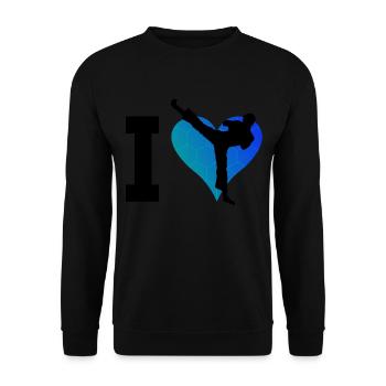 Boxe féminine Kickboxing Kickboxing Kickboxing - Sweat-shirt Unisexe - noir - Devant - Alina (178cm) & Michal (187cm)