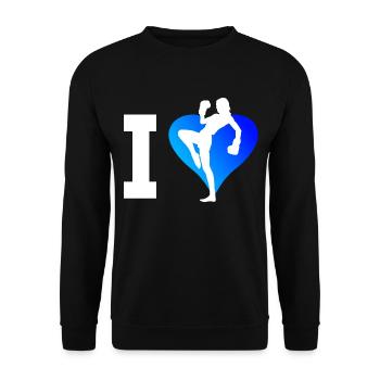 Kickboxing Hommes Boxe Féminine Boxe - Sweat-shirt Unisexe - noir - Devant - Alina (178cm) & Michal (187cm)