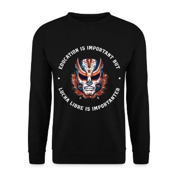 Lucha Libre Mexikanische Wrestling Maske Luchador - Unisex Pullover - Schwarz - Vorne - Alina (178cm) & Michal (187cm)
