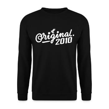 Cadeau d’anniversaire original 2010 - Millésime 2010 - Sweat-shirt Unisexe - noir - Devant - Alina (178cm) & Michal (187cm)