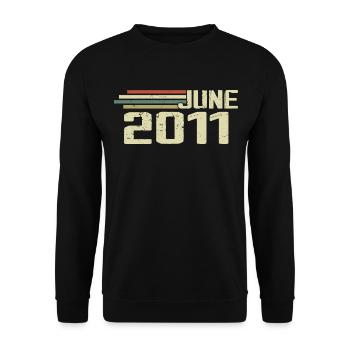 Juin 2011 Anniversaire Juin 2011 Juin 2011 Anniversaire - Sweat-shirt Unisexe - noir - Devant - Alina (178cm) & Michal (187cm)