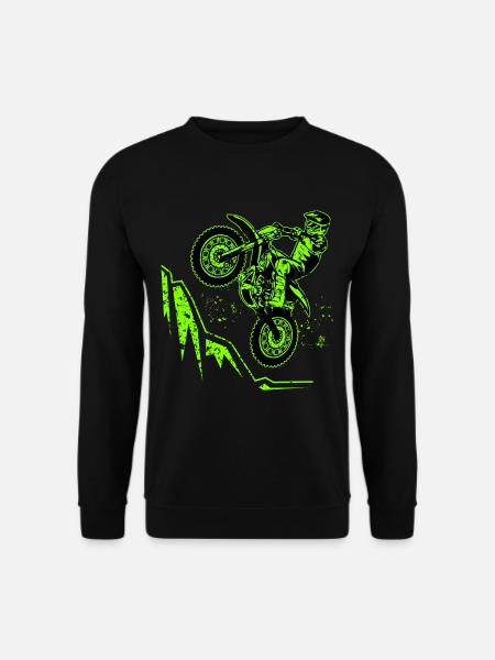 Motocross Motorrad Cross Bike Geschenk Humor Motorrad - Unisex Pullover - Schwarz