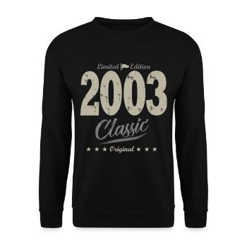 LIMITED EDITION 2003 cadeau anniversaire 20 ans - Sweat-shirt Unisexe - noir - Devant - Alina (178cm) & Michal (187cm)