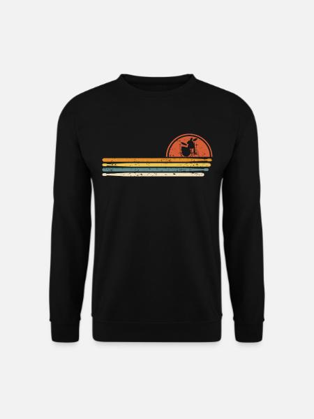 Drummsticks Retro Vintage Drummer Drums Drumming - Unisex Sweatshirt - black