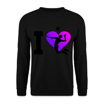 Volleyballer Damen Beach Volley Herren Volleyball - Unisex Pullover - Schwarz - Vorne - Alina (178cm) & Michal (187cm)