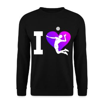 Beach Volleyball Beach Volley Volley Men - Unisex Sweatshirt - black - Front - Alina (178cm) & Michal (187cm)