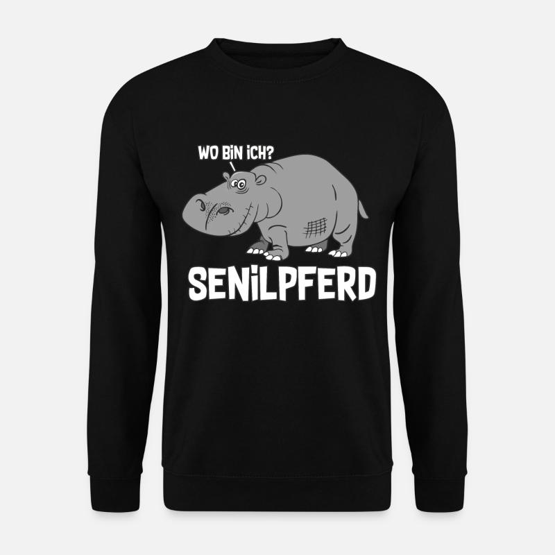 Senilpferd - Unisex Pullover - Schwarz