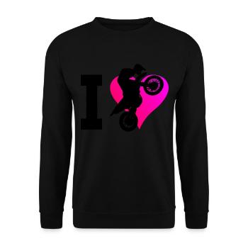 Motocross Dirt Bike Dirt Biker Men's Dirt Bike - Unisex Sweatshirt - black - Front - Alina (178cm) & Michal (187cm)