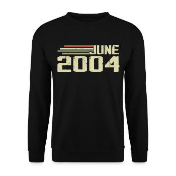 June 2004 Anniversary June 2004 June 2004 Birthday - Unisex Sweatshirt - black - Front - Alina (178cm) & Michal (187cm)