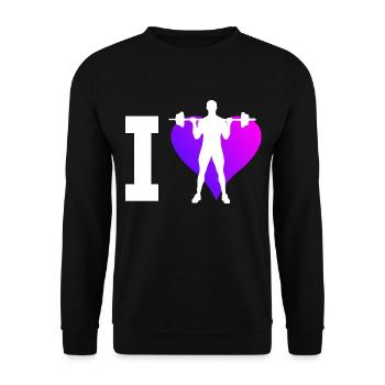Strength Training Endurance Training Men Weightlifting - Unisex Sweatshirt - black - Front - Alina (178cm) & Michal (187cm)